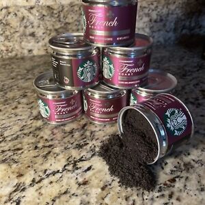 Starbucks French Roast Dark Fresh Brew Ground Coffee Cans Box 32 Count