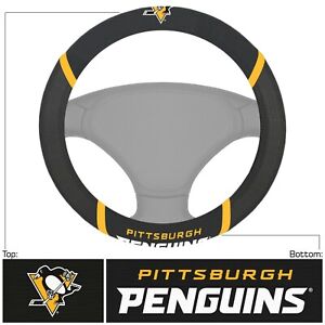 Fanmats NHL Pittsburgh Penguins Embroidered Steering Wheel Cover