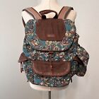 Sakroots Backpack Floral Canvas Snap Flap + Pouch Med / Large Size Boho Hippie