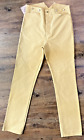Old West Western Pants Frontier Classic Mustard Cotton V Notch Button Fly 36 NWT