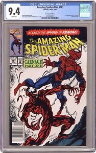 Amazing Spider-Man #361A.N CGC 9.4 Newsstand 1992 4216806002 1st Carnage