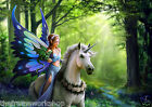 ANNE STOKES ART REALM OF ENCHANTMENT UNICORN - 3D FANTASY PICTURE PRINT400x300mm