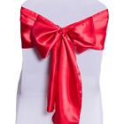 Lot Of Red Satin Wedding Chair Cover Bow - Sashes - Ribbon Tie Back Sash Apple