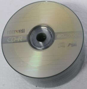 50 Maxell Blank CD-R CDR Recordable Logo Branded 48X 700MB 80MIN Media Disc