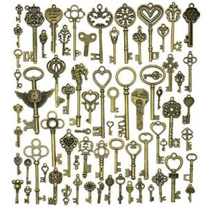 Vintage Skeleton Keys, Wholesale Bulk Lots Mixed Set of 70 Antique 70 PCS KEYS