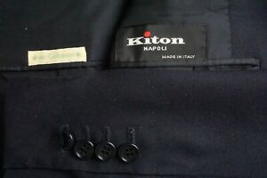 Kiton Napoli Navy Blue 100% Cashmere Sport Coat Blazer Sz 40R