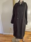 Bill Blass Menswear Long Belted Trench Coat Removable Wool Liner size 42 R