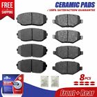 Front and Rear Ceramic Brake Pads For 2011-2014 Ford Edge, 2011-2015 Lincoln MKX