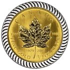 2004 Canada 1/2oz .9999 Maple Leaf Gold + Silver Bimetallic Coin $20