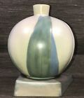 Roseville Futura Blue Bamboo / Lotus Leaf  Ball Vase  #387-7