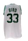 Larry Bird HOF Autographed White Custom Basketball Jersey Celtics JSA 182874