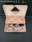 Vintage Costume Jewelry All Signed Sarah Coventry Lot,  Pink Presto Jewelry Box