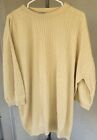 Tulliano Men’s Light Yellow Cotton Silk SS Pullover Sweater Sz 2XT