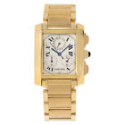 Cartier Tank Francaise w50005r2 18k Silver dial 28mm Quartz watch