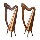Muzikkon 27 String Boru & Trinity Irish Harp, Celtic Irish Lever Harp, Folk Harp