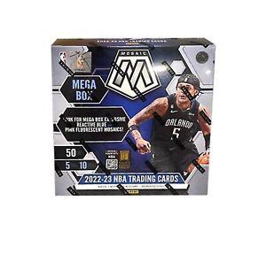 2022-23 Panini Mosaic NBA Basketball Mega Box 50 Cards Factory Sealed NIB