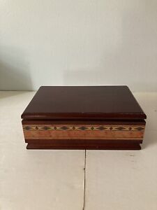 New ListingSears Wooden Jewelry Box With  Mirror And Open Top