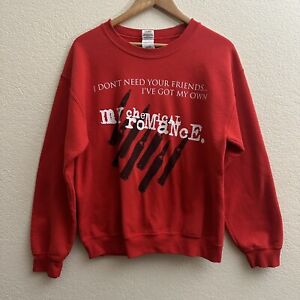 Vintage My Chemical Romance I Don’t Need Your Friends Sweatshirt Medium Red