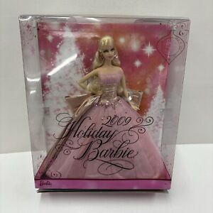 2009 Holiday BARBIE Doll 50th Anniversary Pink Gown Blonde Sparkle
