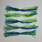 5 Custom Made Silicone Spinnerbait Skirts(Blue/Chart)-Bass Fishing-Fishing-