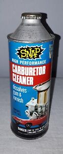 VINTAGE SNAP HIGH PERFORMANCE CARBURETOR CLEANER CONE TOP CAN