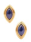 Hemmerle Munich Clips On Earrings In 18Kt Yellow Gold With 9.62 Ctw In Sapphires