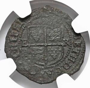 IRELAND. Elizabeth I. 1558-1603. Æ Penny, Dublin, 1601, S-6510, NGC XF Details