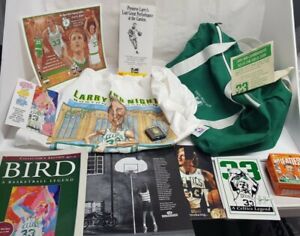 LARRY BIRD NIGHT near complete swag bag, program, T-shirt, pin etc 1993 Celtics