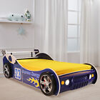 Boys Race Car Toddler Race Car Bed w/Lights, Kid Child Bedroom NEW,Twin SizeBlue
