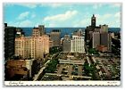 1960s Aerial View East Chicago IL 4.2x5.9 Size Scalloped Edge Unposted Postcard