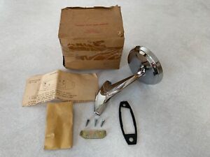 1965 1966 CHEVROLET RIGHT HAND OUTSIDE MANUAL CHROME REAR VIEW MIRROR NOS-R