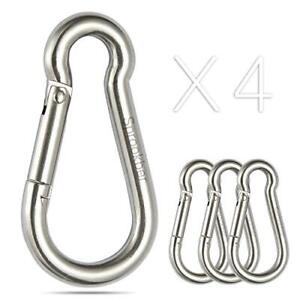 Stainless Steel Carabiner Spring Snap Hook 304 Stainless Steel Heavy Duty Clips