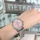 Michele MWW03C000521 Lilac Light Pink CSX 36 Silver Diamond Watch