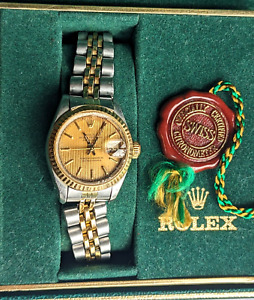 Rolex Datejust Ladies Wrist Watch w/ Speidel Band - Boxes & Papers - Not Working