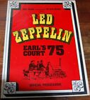 Led Zeppelin Earl's Court 1975 Concert Programme Physical Graffiti