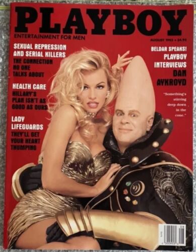ORIGINAL RARE VINTAGE Playboy Magazine Pamela Anderson & Conehead August 1993