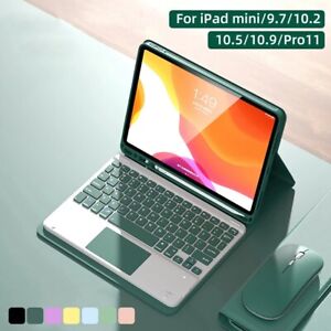Bluetooth Keyboard w Touchpad Case Cover For iPad 5 6 7 8 9th Pro Air 4/5th 10.9