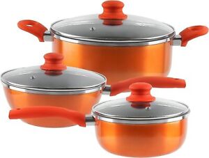 YSSOA Stainless Steel 6-Piece Cookware Sets Nonstick Pots and Pans Home Kitchen