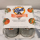 Vintage Ball Collection Elite Mason Jars Peach 4 pack 8oz Jars w  Dome Lids NEW