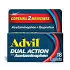 Advil Dual Action w/ Ibuprofen & Acetaminophen Combo - 18 Caplets  724