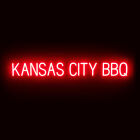 SpellBrite KANSAS CITY BBQ Sign | Neon Sign Look, LED Light | 52.9
