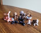 New ListingVtg Lot of 10 Miniature Animal Porcelain Figurines, Dogs, Cats, Deers, Squirrel