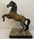 Mid Century Bronze Horse Sculpture Art Statue Signed TONNY Vintage Nice Decor
