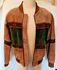 Scully Aztec Navajo Large Cowboy Western Suede Leather Bomber Jacket Mens