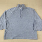 LL Bean Sweater Mens Extra Large Blue Fleece Pullover 1/4 Zip Slightly Fitted