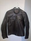 Aero leather 38 Size Goat Hide Top Grain Cafe Racer Unlined Leather Jacket Brown