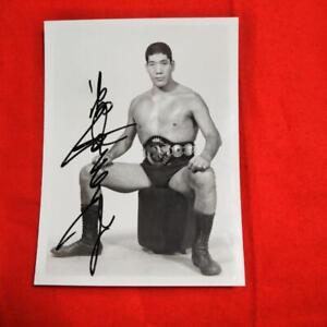 Giant Baba's autograph photograph All Japan Pro Wrestling sport talent goods
