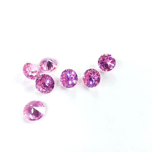 6mm-20mm Natural Round Pink Moissanite AAAAA+VS Cut Unmounted