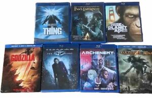 Horror Movies Lot of 7 Blu-Ray Pacific Rim, Godzilla, Archenemy, Dark Knight