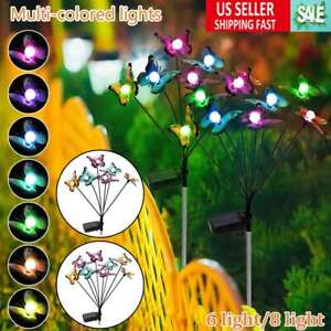 Solar LED Butterfly Light Garden Waterproof Swaying Lamp Outdoor Landscape Decor
